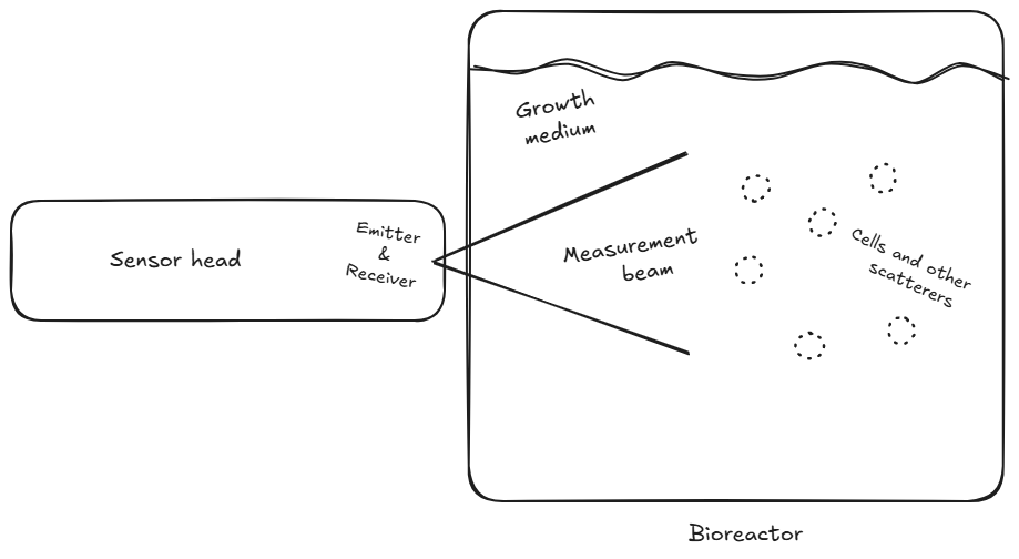 Sensor head placement and measurement beam visualisation